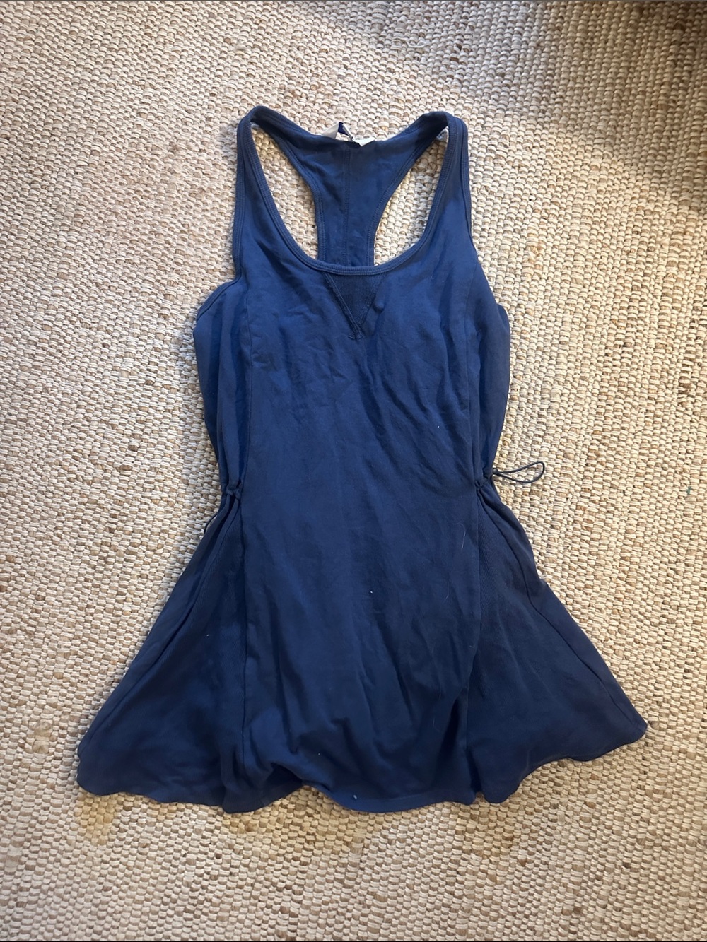 JoyLab Navy Racerback Swim Dress with Side Drawstrings